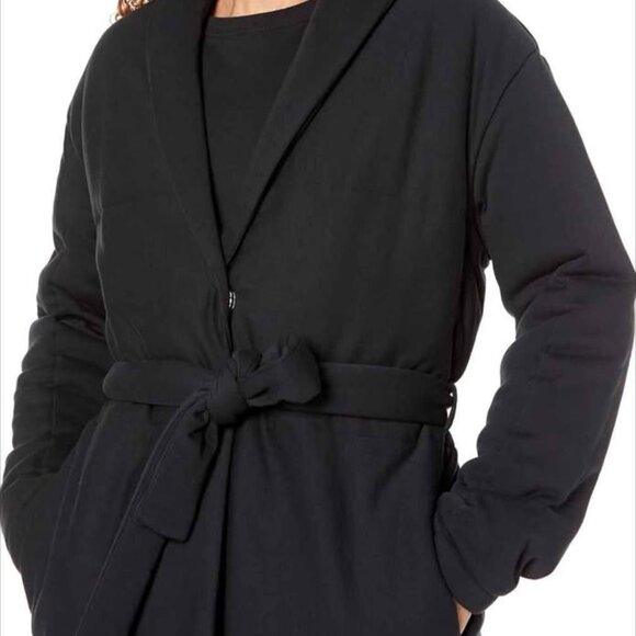 Amazon Essentials Women's Cotton Padded Home Coat Medium Black - Picture 3 of 6